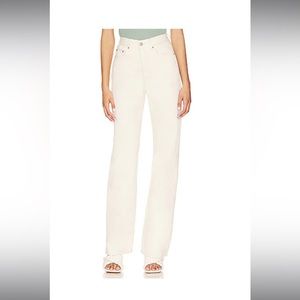 White Dr Denim Echo Straight Jean